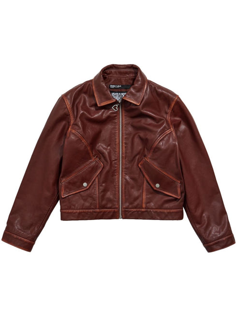 short leather jacket
