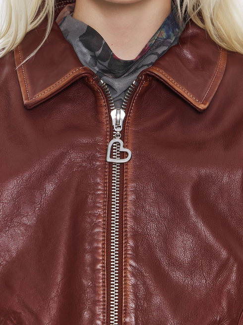 short leather jacket