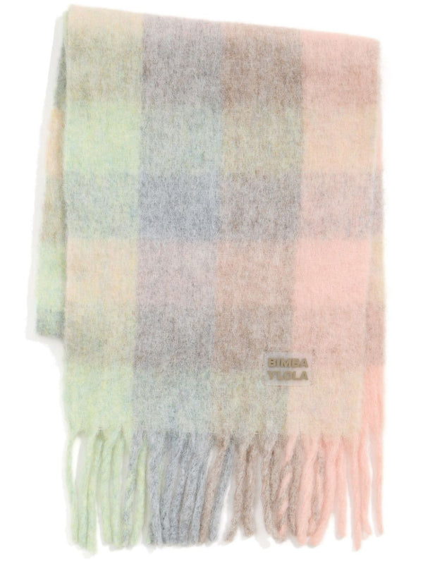 checked brushed scarf