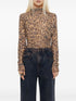 leopard-print T-shirt