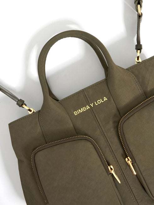 large zip-pocket tote bag