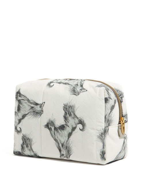 large Greyhound-print makeup bag