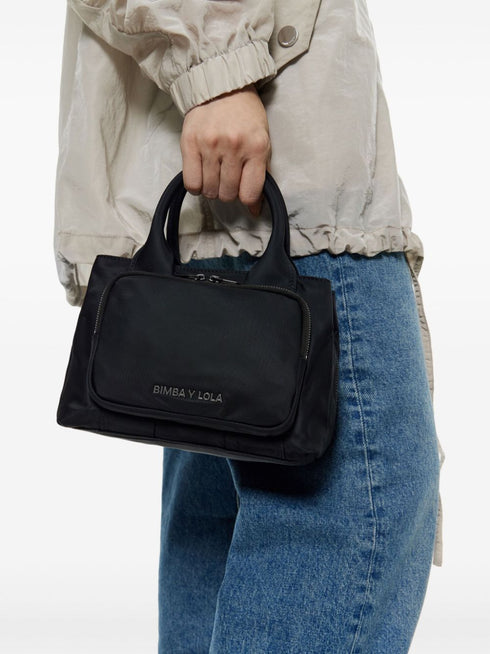 small logo-lettering tote bag