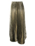 metallic-effect pleated midi skirt