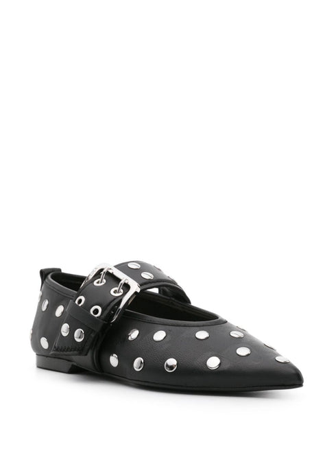 studded leather ballerina shoes