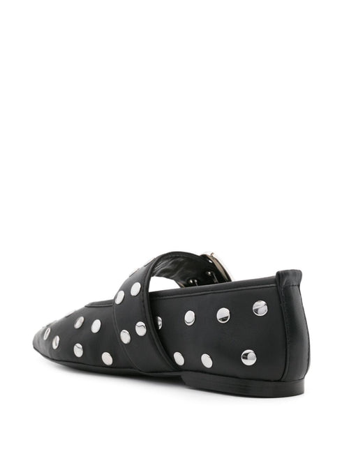 studded leather ballerina shoes