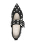 studded leather ballerina shoes