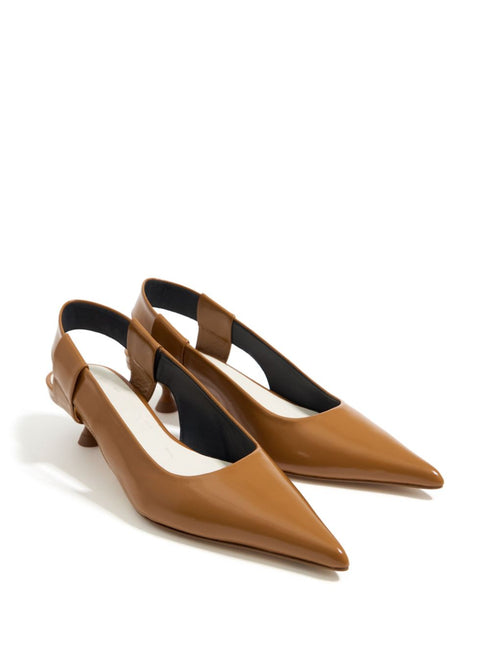 slingback leather pumps