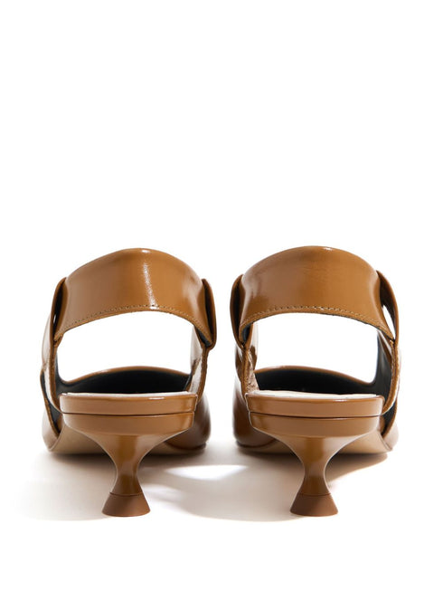 slingback leather pumps