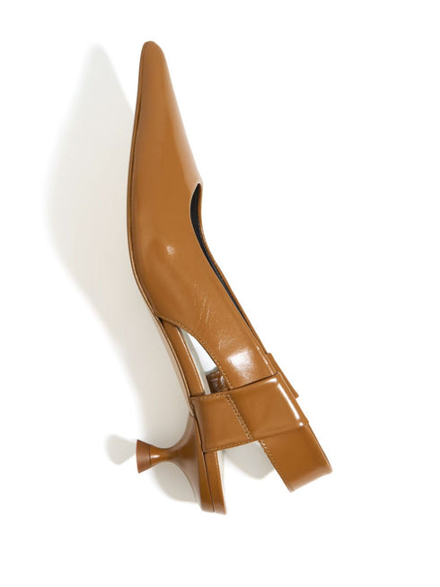slingback leather pumps