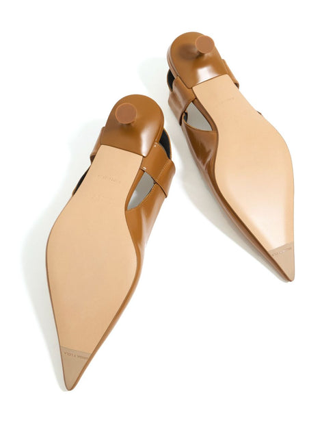 slingback leather pumps