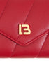logo-plaque quilted leather purse