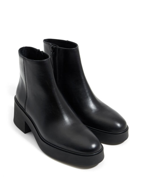 70mm leather ankle boots