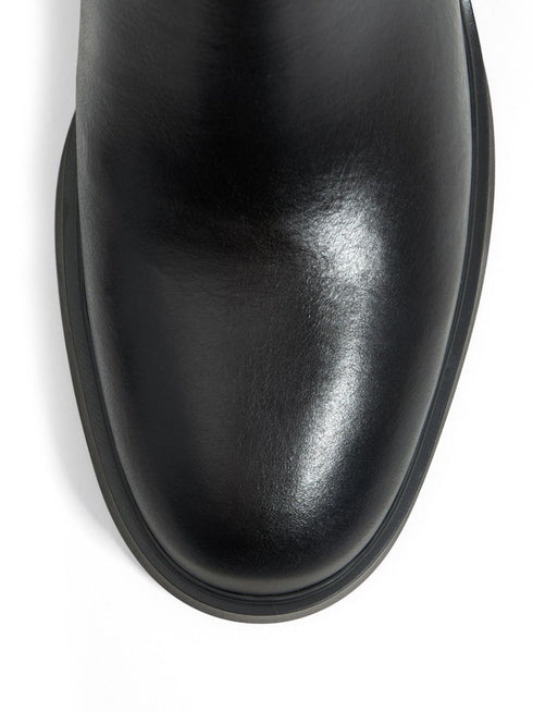 70mm leather ankle boots