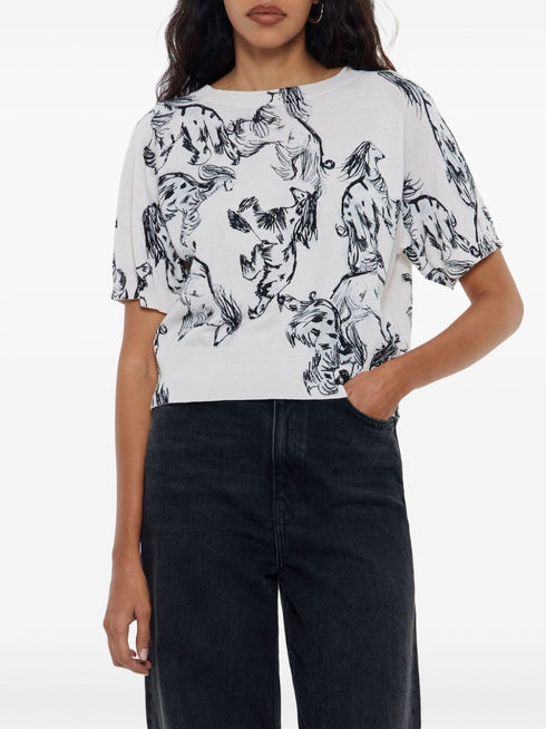 Greyhound-print top