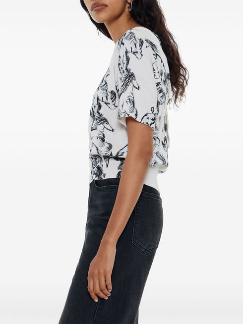 Greyhound-print top