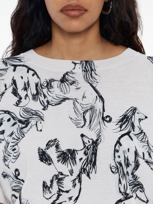 Greyhound-print top
