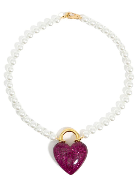 heart and pearls necklace
