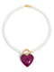 heart and pearls necklace
