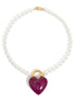 heart and pearls necklace