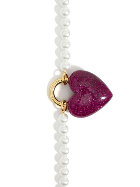 heart and pearls necklace