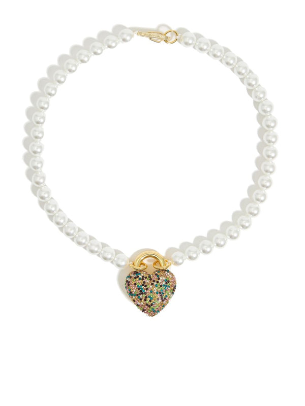 Bimba y Lola Heart-charm Pearl Necklace