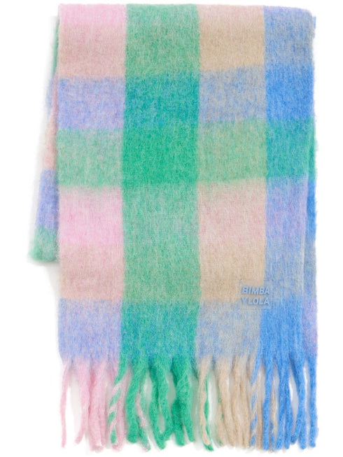 checked brushed scarf