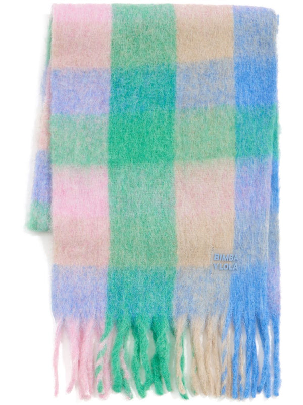 checked brushed scarf