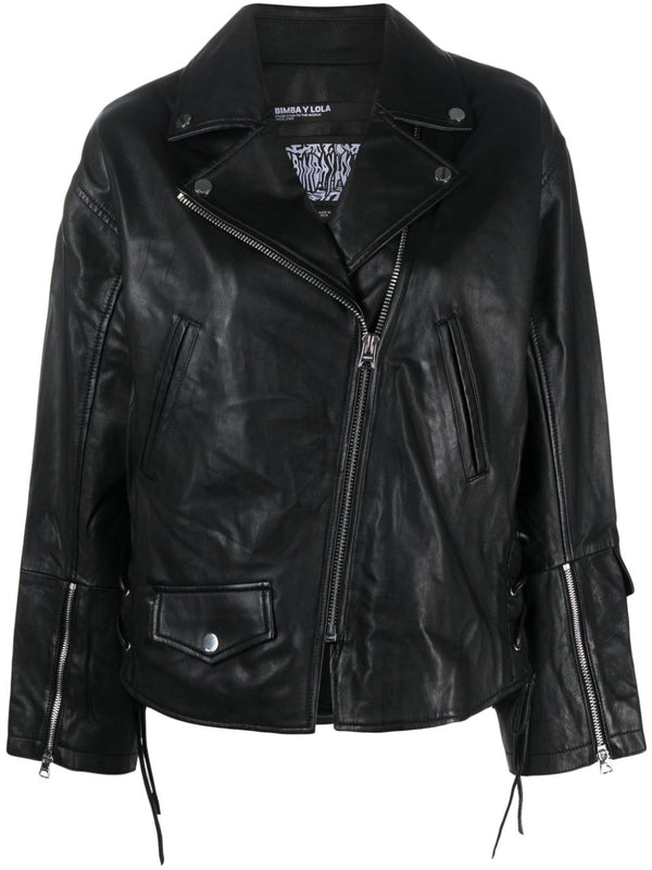 leather biker jacket