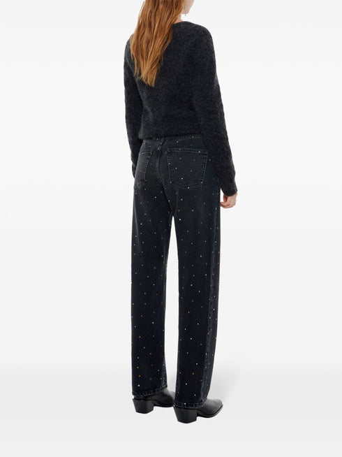 stud-embellished jeans