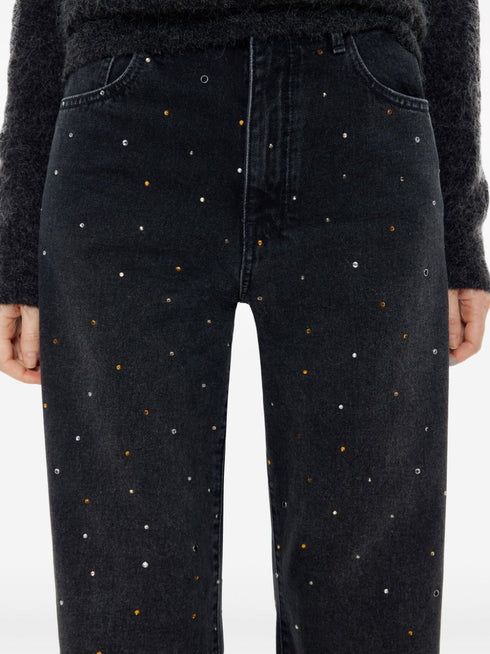 stud-embellished jeans