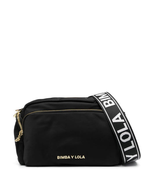 logo-embellished multi-pocket crossbody bag