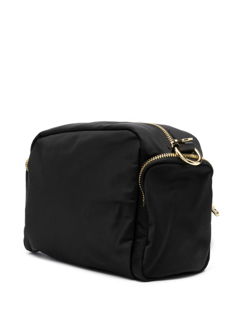 logo-embellished multi-pocket crossbody bag