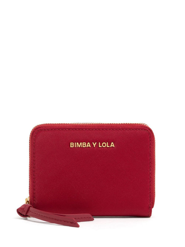 logo-plaque zipped wallet