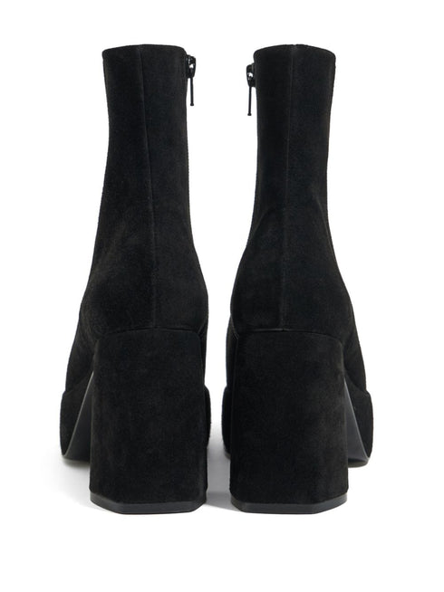 95mm zamszowe botki do kostki