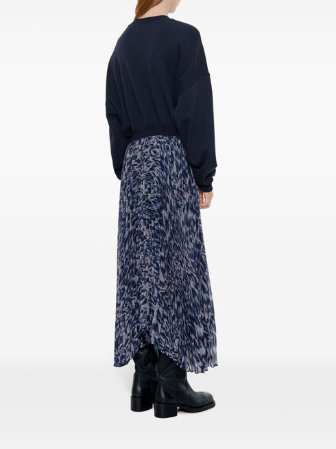 graphic-print midi dress