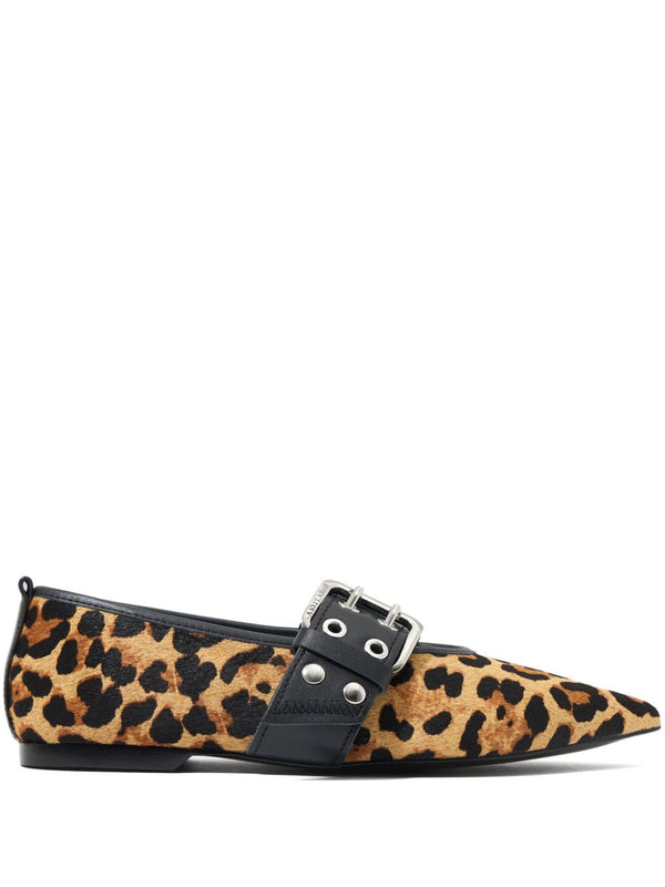 leopard-print ballerina shoes