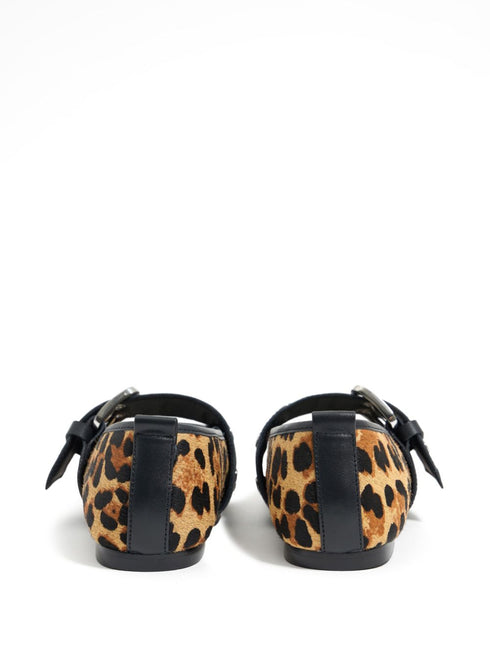 leopard-print ballerina shoes