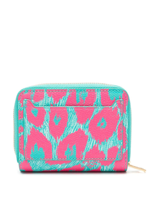 leopard-print bi-fold wallet