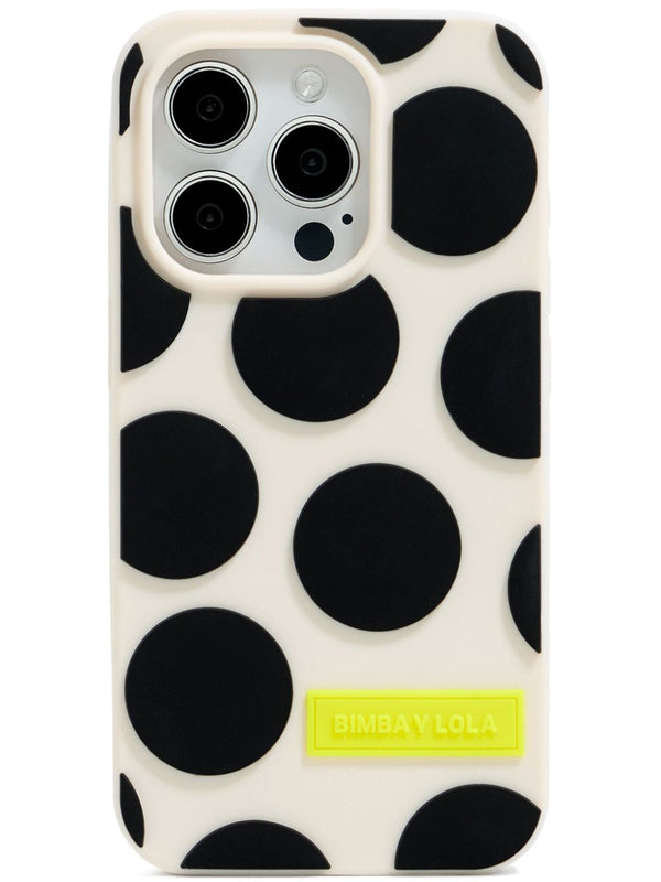 polka-dot iPhone 15 Pro case