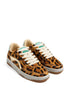 leopard-print leather sneakers