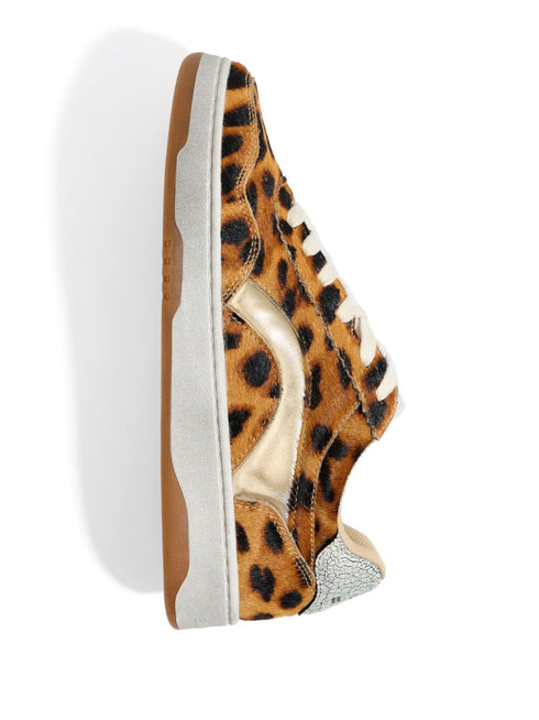 leopard-print leather sneakers