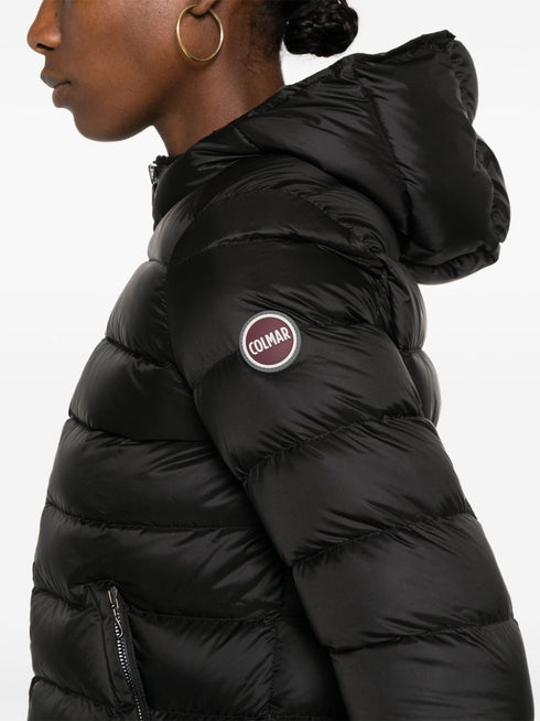 logo-appliqué puffer jacket