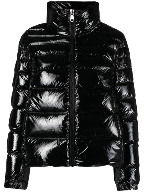 laminated-finish puffer jacket