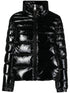 laminated-finish puffer jacket