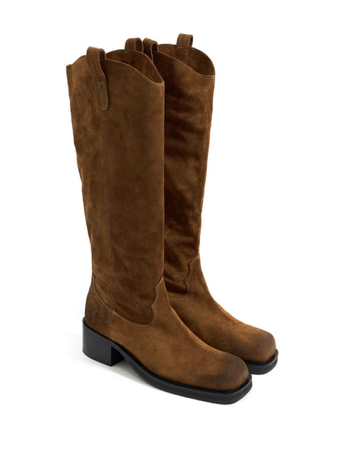 45mm kowbojskie buty ze skóry dzielonej