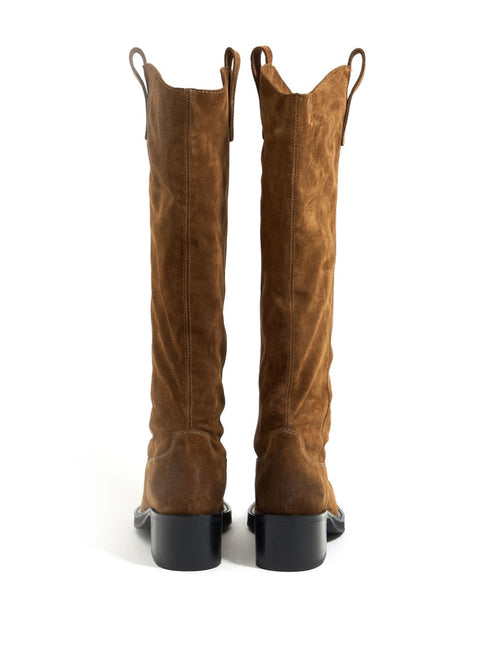 45mm kowbojskie buty ze skóry dzielonej