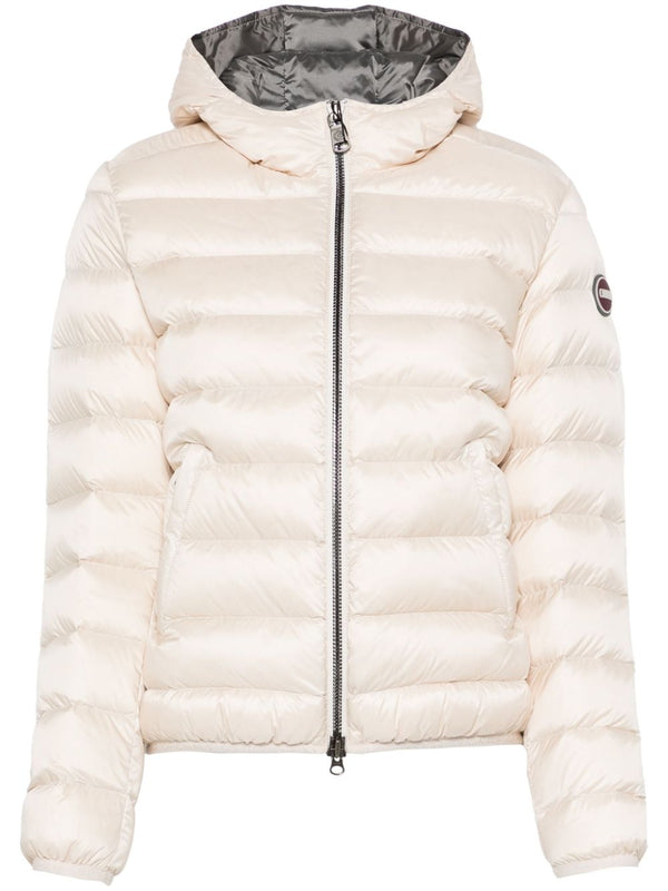 logo-appliqué puffer jacket