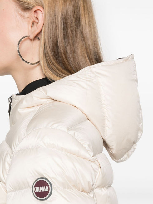 logo-appliqué puffer jacket