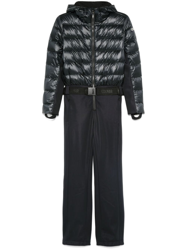 belted ski suit